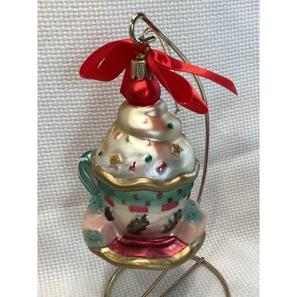Lenox Other - Lenox Tea Party Yuletide Treasures Ornament Made In Germany Glass Christmas Cup
